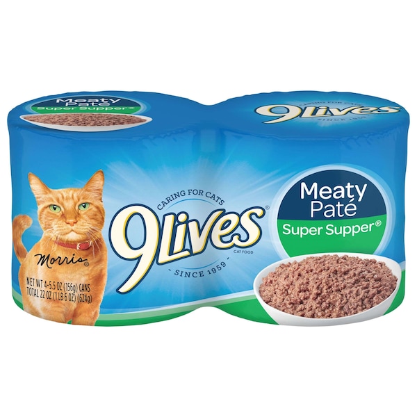 9Lives Super Supper Cat Food Singles 22 Oz. Cans, PK6